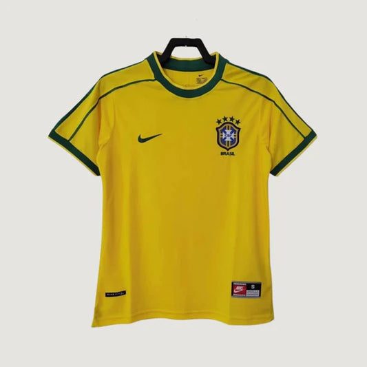 Brésil - Maillot Rétro 2002 - Jaune,Vert