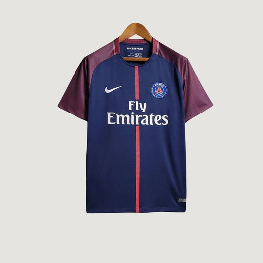 Paris Saint Germain ( PSG ) - Maillot Rétro 17/18 - Bleu