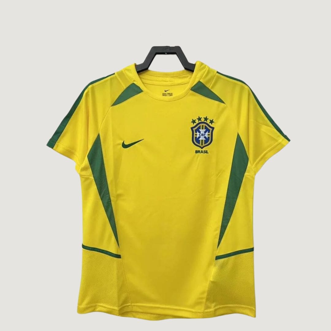 BRÉSIL - MAILLOT RÉTRO 2002 - JAUNE,VERT